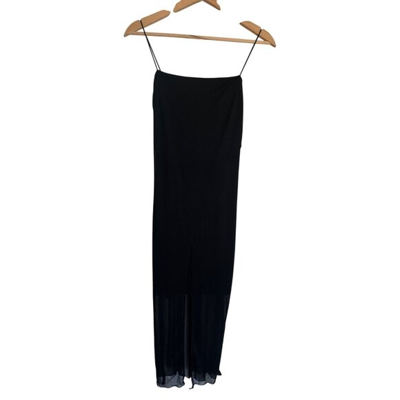VTG Byer California Maxi Slip Dress Medium Sheer Overlay Grunge Witchy Y2K - Picture 1 of 6